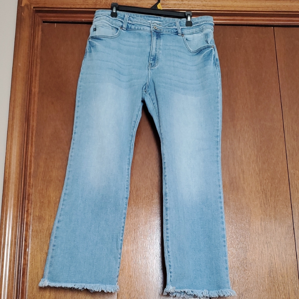 Sky Blue Frayed Hem KanCan Jeans